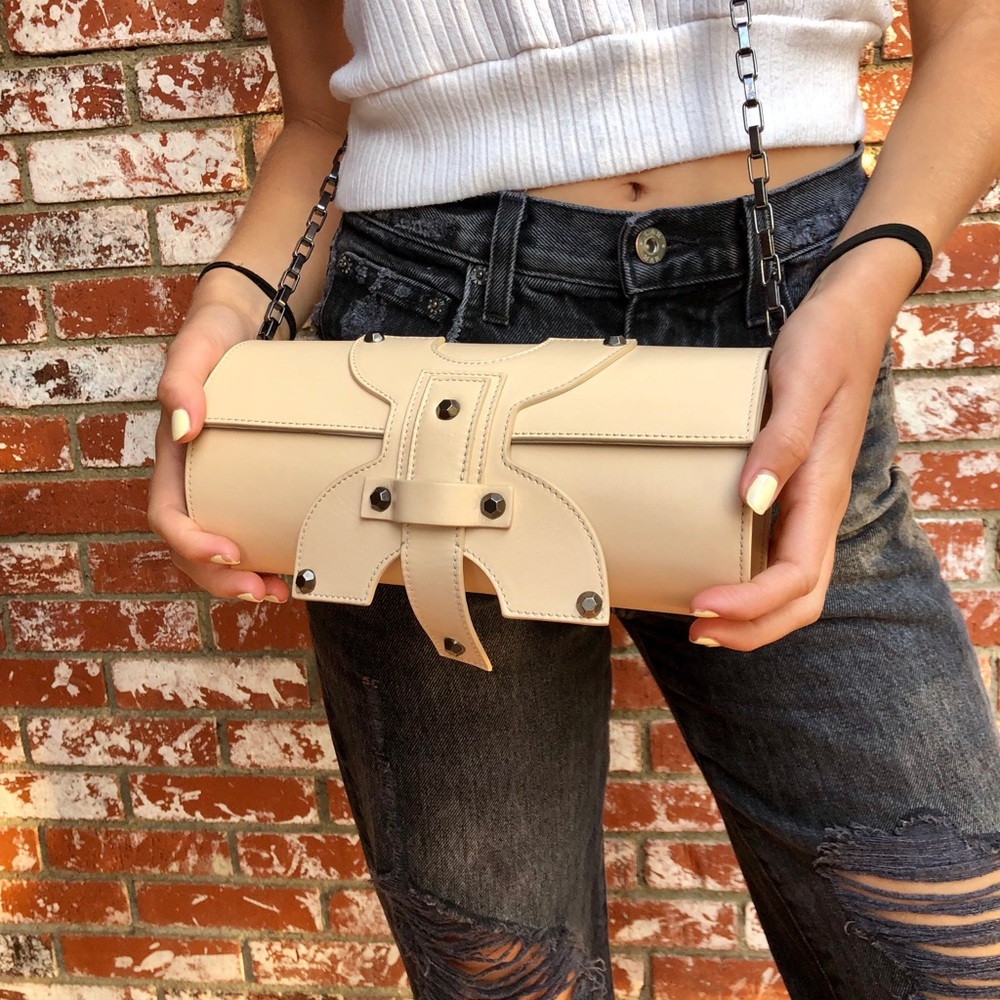 Katerina Nevler Leather Purse w. Chain strap